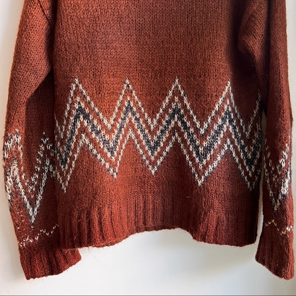 Mohair sweater with chevron jacquard - Picture 3 of 4